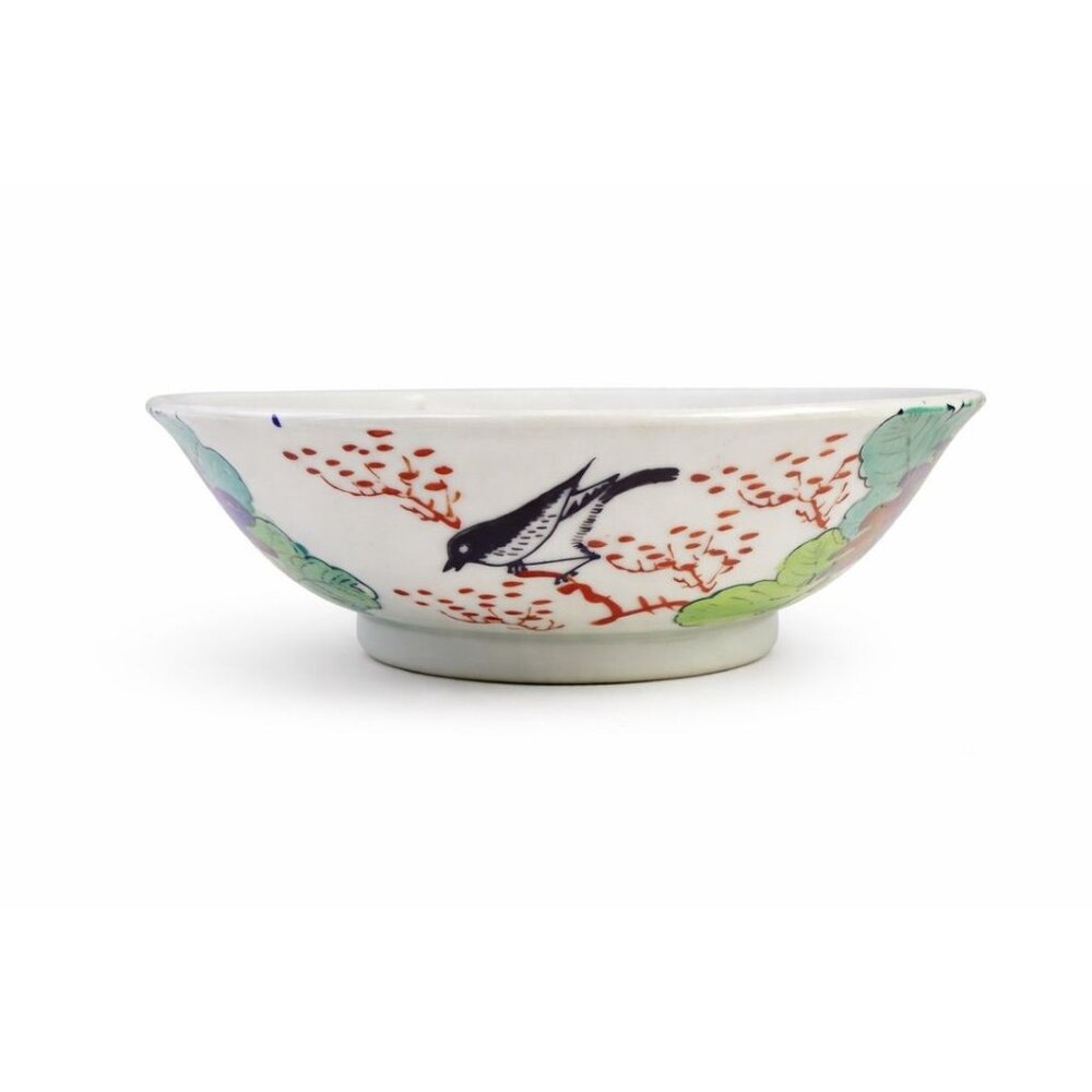 Hand Painted Famille Rose Porcelain Bowl Catch all Chinese Qing Dynasty Floral